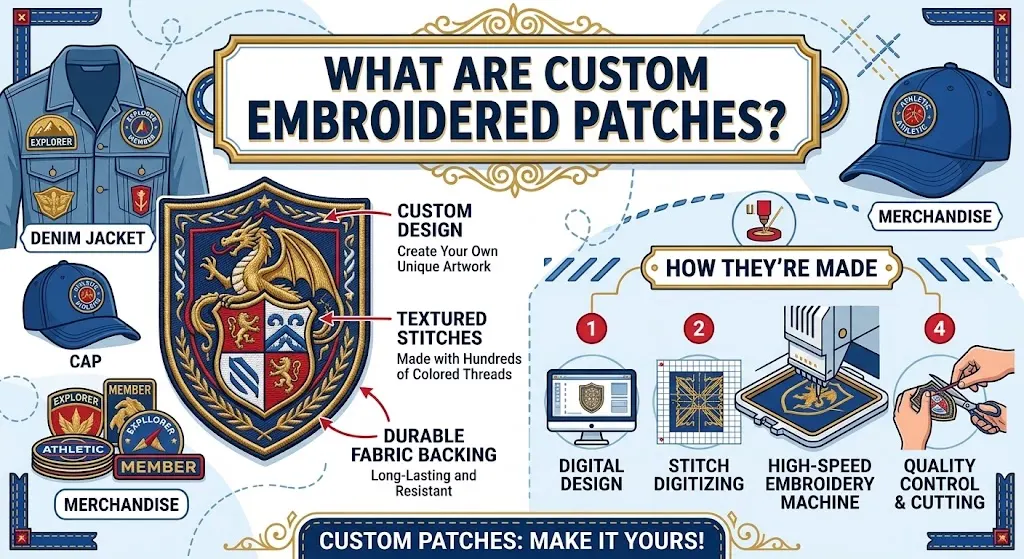 What Are Custom Embroidered Patches?